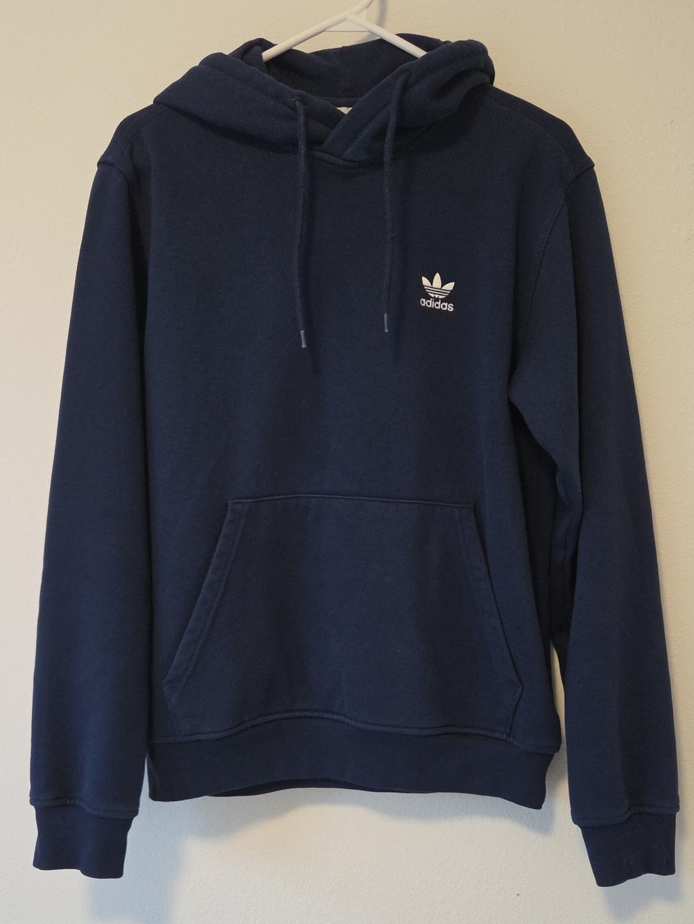 adidas Navy Blue Trefoil Hoodie Pullover sz Small